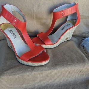 Michael Kors | Red/Orange Espadrille Wedges